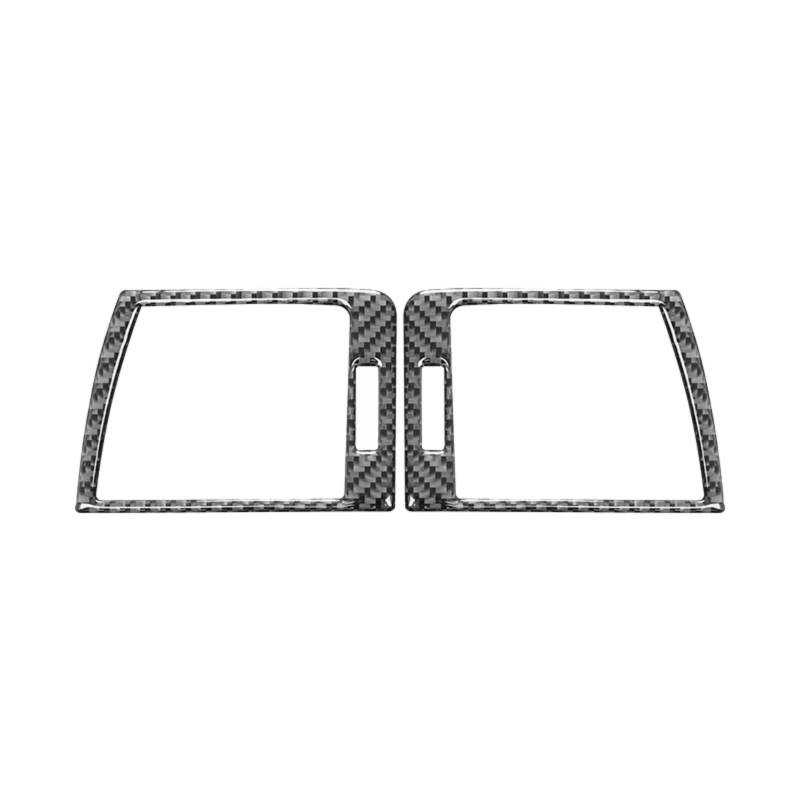 CLWYWUL Auto AC Vent Cover Kompatibel Mit Für 3 Series E46 1999 2000 2001 2002 2003 2004. Auto-Armaturenbrett-Panel, Linke Und Rechte Lüftungsschlitze, Zierrahmen-Abdeckungsaufkleber(Black) von CLWYWUL