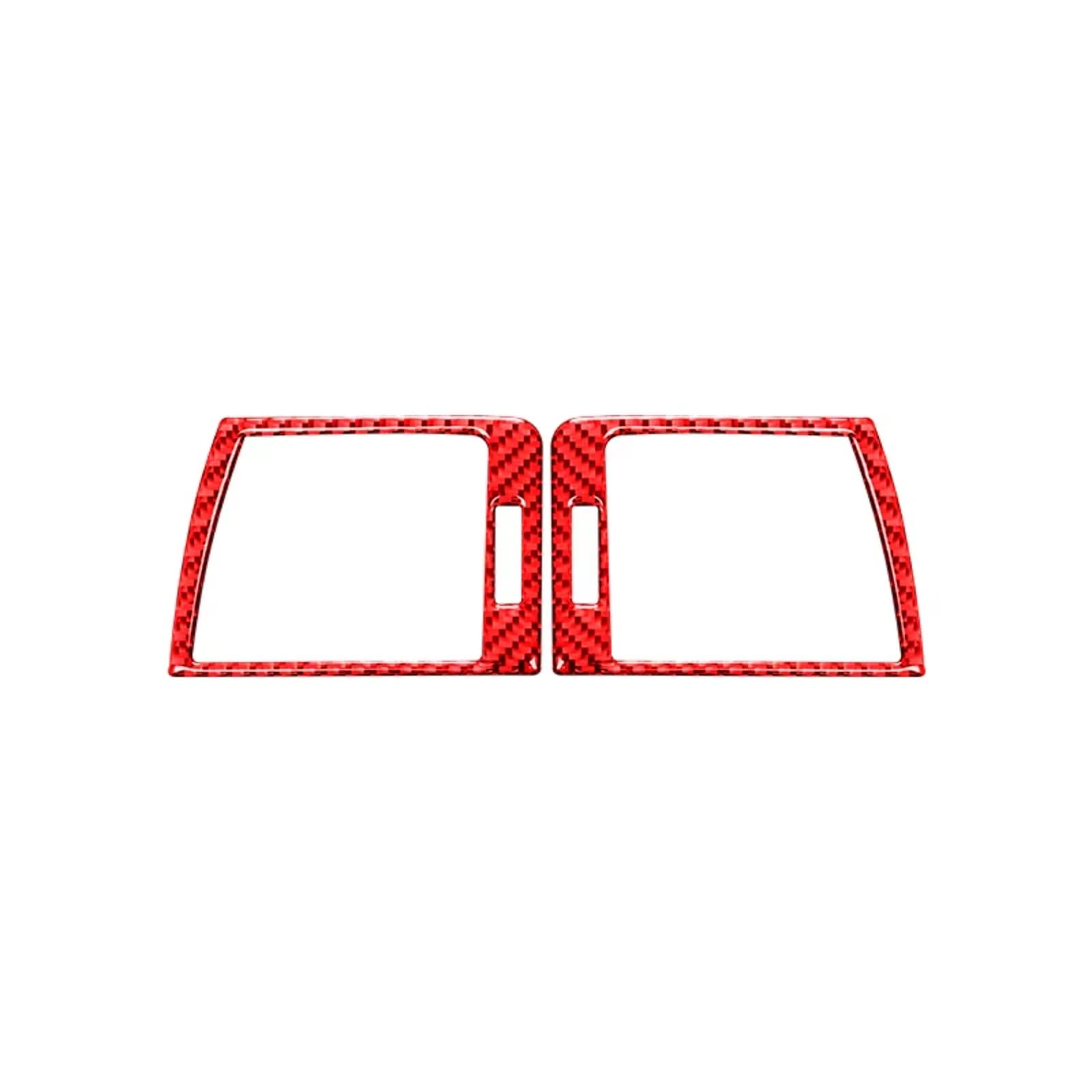 CLWYWUL Auto AC Vent Cover Kompatibel Mit Für 3 Series E46 1999 2000 2001 2002 2003 2004. Auto-Armaturenbrett-Panel, Linke Und Rechte Lüftungsschlitze, Zierrahmen-Abdeckungsaufkleber(Red) von CLWYWUL