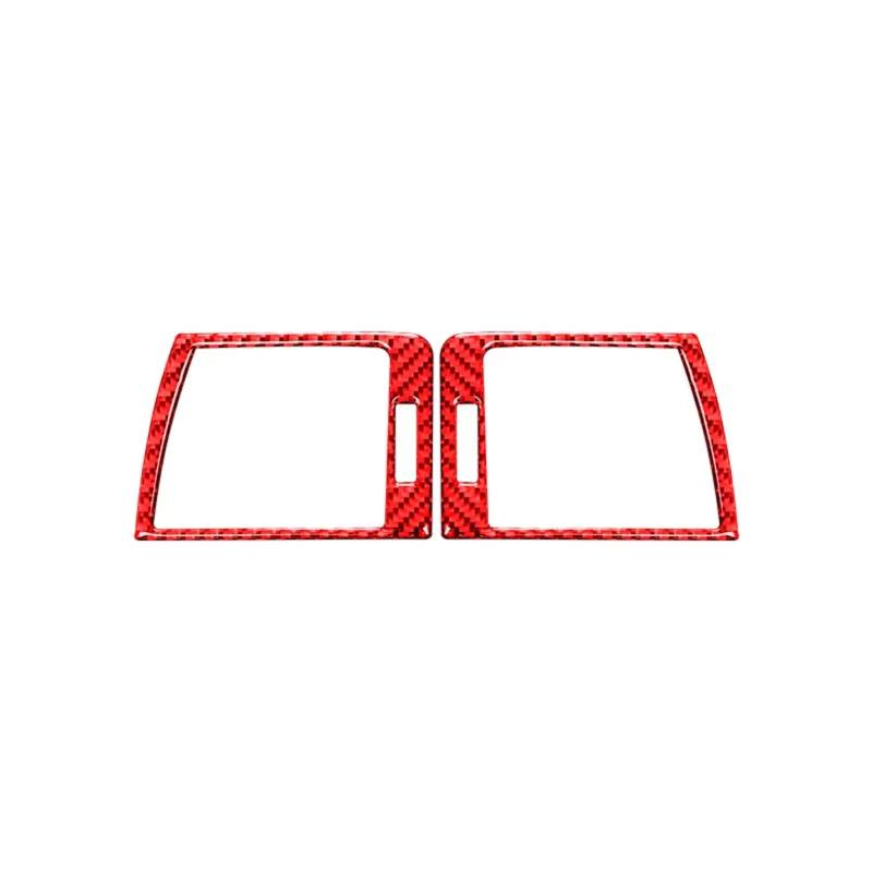 CLWYWUL Auto AC Vent Cover Kompatibel Mit Für 3 Series E46 1999 2000 2001 2002 2003 2004. Auto-Armaturenbrett-Panel, Linke Und Rechte Lüftungsschlitze, Zierrahmen-Abdeckungsaufkleber(Red) von CLWYWUL