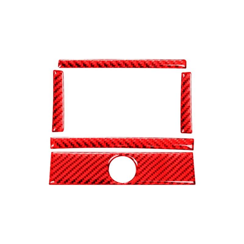 CLWYWUL Auto AC Vent Cover Kompatibel Mit Für 3 Series GT F30 F34 2013 2014 2015 2016 Auto Hinten Für Sitz Luftauslass Zierrahmen Abdeckung Dekor Aufkleber(Style C(Red)) von CLWYWUL