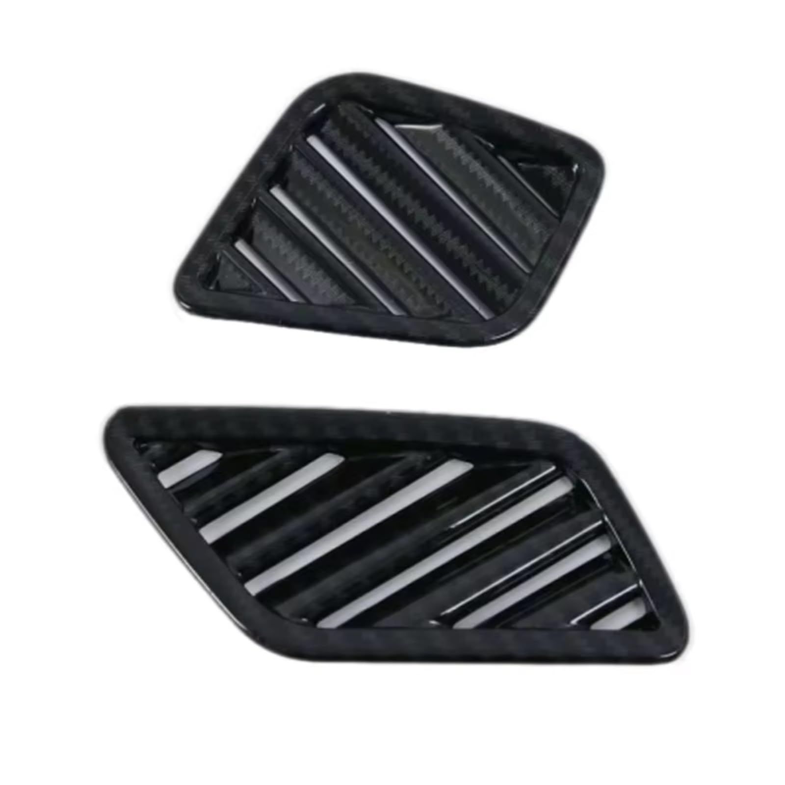 CLWYWUL Auto AC Vent Cover Kompatibel Mit Q5 2018 2019 Auto-Armaturenbrett-Seiten-Klimaanlagenauslass-Entlüftungsabdeckung Verkleidung Auto-Styling(Black) von CLWYWUL