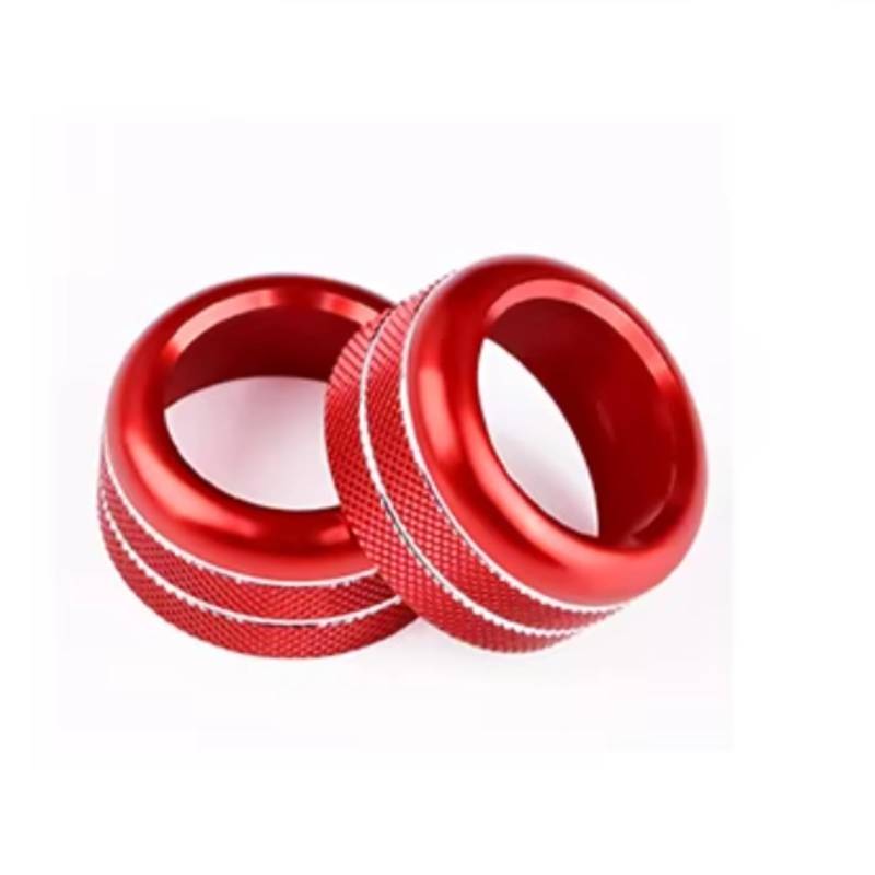 CLWYWUL Auto AC Vent Cover Kompatibel Mit Subaru Für BRZ 2021 2022 2023 2024 Auto AC Air Cover Zustand Vent Outlet Innere Und Äußere Aufkleber(2PCS Inner Red) von CLWYWUL