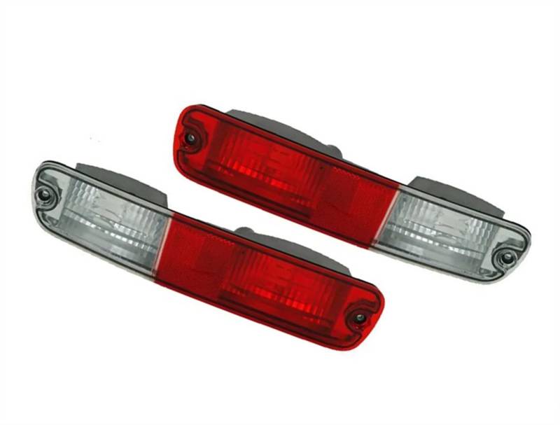 CLWYWUL Auto Rückleuchten Kompatibel Mit Mitsubishi Für Pajero Für Montero V73 V75 V77 2003-2007 Auto-Heckstoßstangen-Lichtsignal-Warnreflektorlampe Rotes Objektiv-Rücklicht(Set) von CLWYWUL