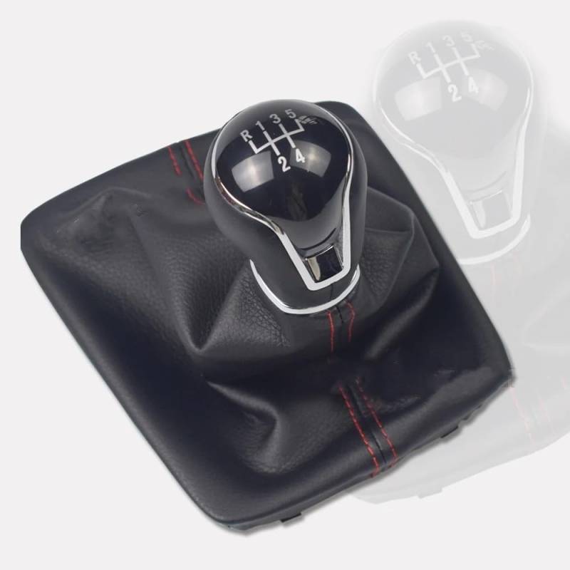 CLWYWUL Auto-Schaltknauf Kompatibel Mit Sitz Für Leon Für MK3 2012 2013 2014 2015 2016 2017 Stick Shift Knob Manual(Black-5 Speed) von CLWYWUL