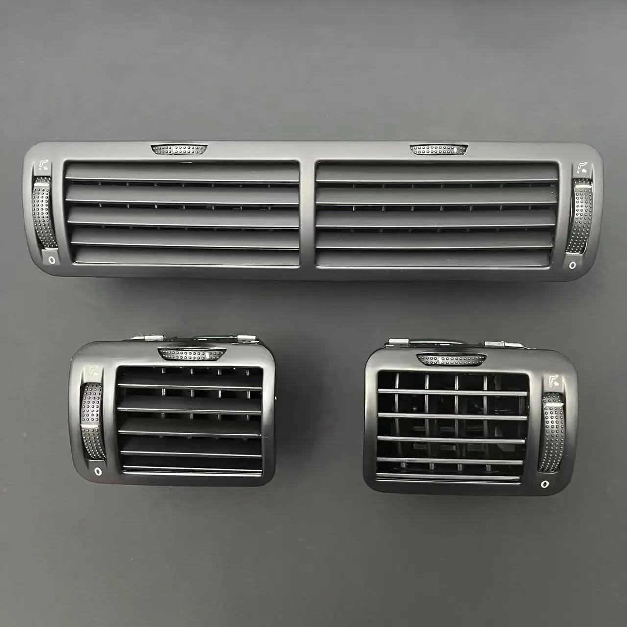 CLWYWUL Klimaanlage Front Air Grille Kompatibel Mit VW Für Passat Für B5 1997 1998 1999 2000 2001 2002 2003 2004 2005 3B0819728 Autoinnenraum-Armaturenbrett-Klimaanlagen-Auslassrahmen(A Set 3 pcs) von CLWYWUL