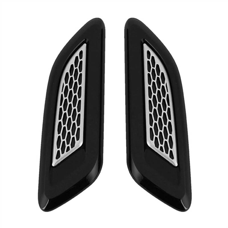 CLWYWUL Lufthutze für Auto 2 Stücke Auto Lufteinlass Einlass Motorhaube Hauben Scoop Vents Aufkleber Universal Dekorative Abdeckung Hood Scoop Air Vent Trim(color1) von CLWYWUL