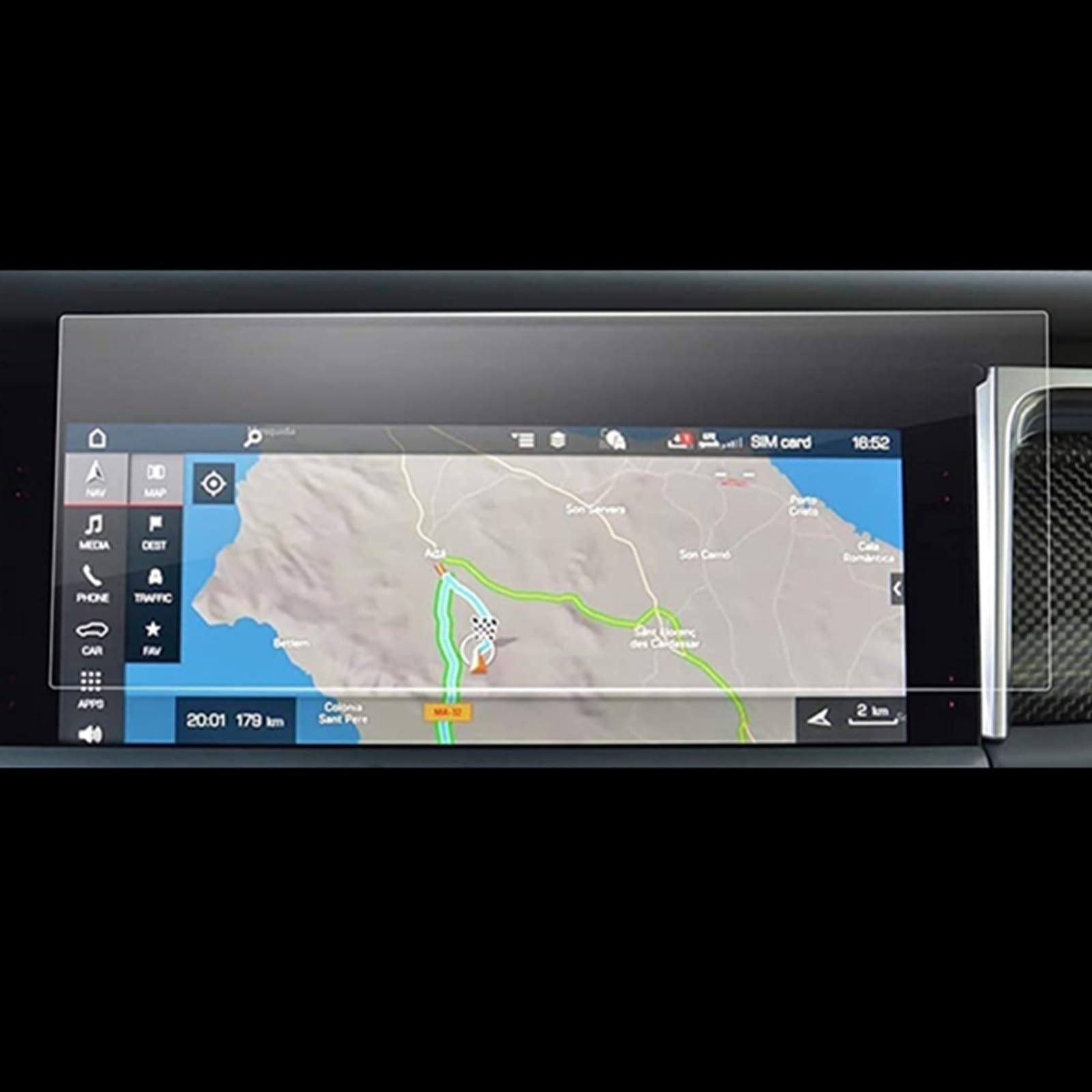 CLWYWUL Navigation AR Schutzfolie 10,9 Zoll Kompatibel Mit Macan 2019 2020 2021 2022 2023 Autoradio GPS-Navigation Innen-Displayschutzfolie Aus Gehärtetem Glas von CLWYWUL