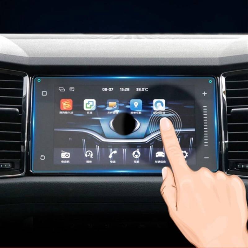 CLWYWUL Navigation AR Schutzfolie 8/9 Zoll Kompatibel Mit Skoda Für Kodiaq Für Karoq 2017 2018 Schutzfolie Auto GPS Navigation Gehärtetes Glas Displayschutzfolie(for 9 inch) von CLWYWUL