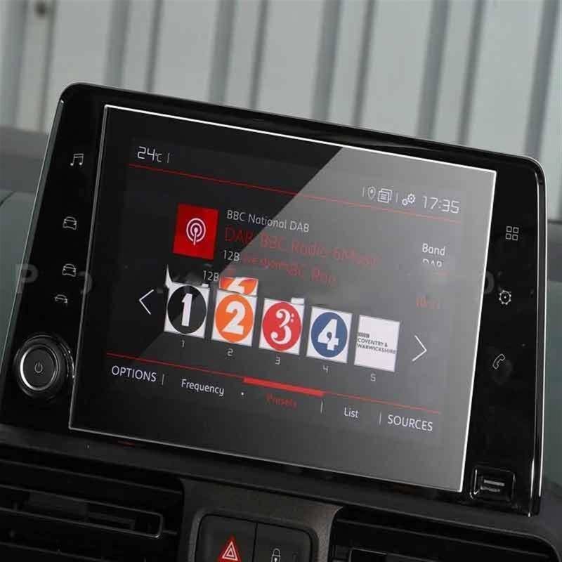 CLWYWUL Navigation AR Schutzfolie Kompatibel Mit Citroen Für Berlingo 2019, Autoradio, GPS-Navigation, Gehärtetes Glas, Displayschutzfolie, Auto-Innenraum-Aufkleber, Dekoration von CLWYWUL