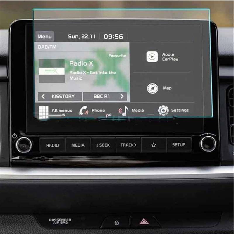 CLWYWUL Navigation AR Schutzfolie Kompatibel Mit K&ia Für Stonic 2021 2022, Gehärtetes Glas, 8 Zoll, Auto-Infotainment, Radio, GPS, Navigation, Mediensystem, Displayschutzfolie von CLWYWUL