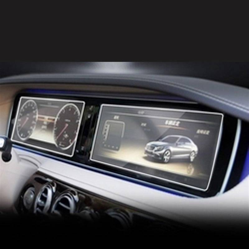 CLWYWUL Navigation AR Schutzfolie Kompatibel Mit Mercedes Für Benz Für S Class Auto-GPS-Navigationsbildschirmfolie, Armaturenbrett-Schutzfolie, Gehärtetes Glas(2013-2017) von CLWYWUL