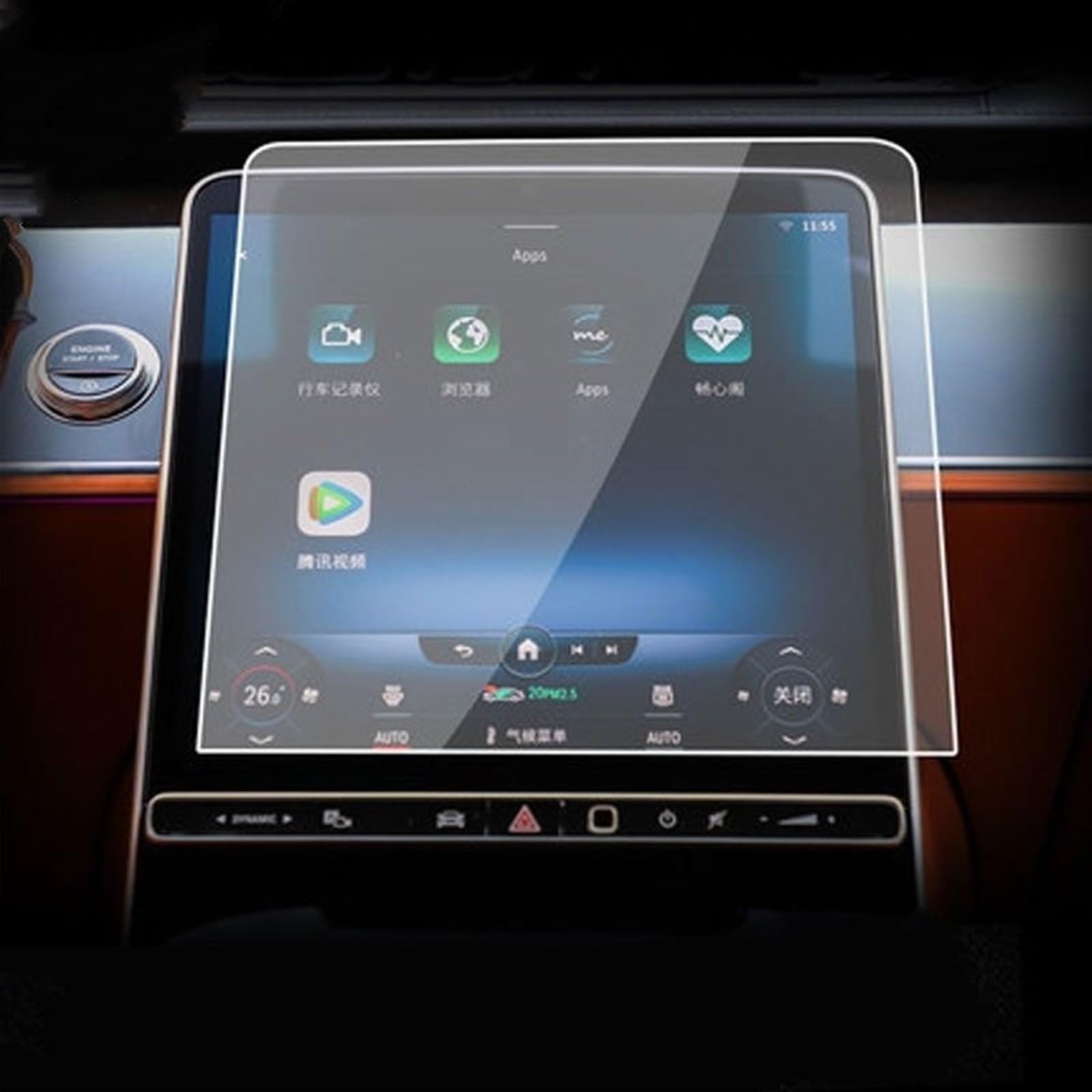 CLWYWUL Navigation AR Schutzfolie Kompatibel Mit Mercedes Für Benz Für S Class Auto-GPS-Navigationsbildschirmfolie, Armaturenbrett-Schutzfolie, Gehärtetes Glas(2021) von CLWYWUL
