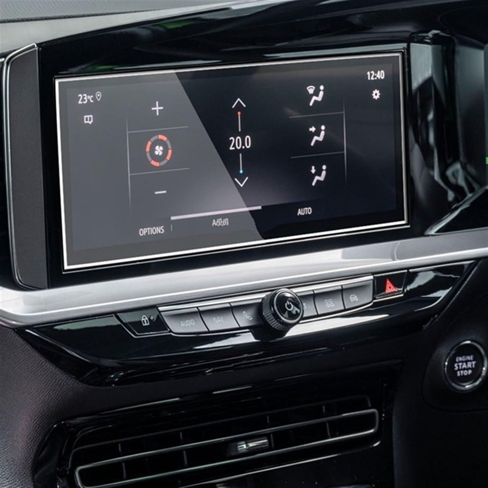 CLWYWUL Navigation AR Schutzfolie Kompatibel Mit Opel Für Mokka Für B/Mokka-e Für Grandland 2022 10 Zoll Auto-Navigations-Displayschutzfolie, Auto-Innenraum, Gehärtetes Glas von CLWYWUL