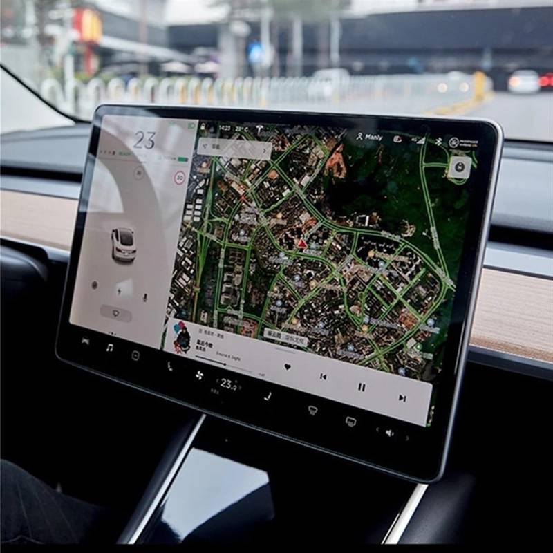 CLWYWUL Navigation AR Schutzfolie Kompatibel Mit Tesla Für Model 3 S X, Auto-HD, Matt, Gehärtetes Glas, Displayschutzfolie, Center Control, Touchscreen, Navigationsschutz, Glasfolie(Model 3 HD) von CLWYWUL