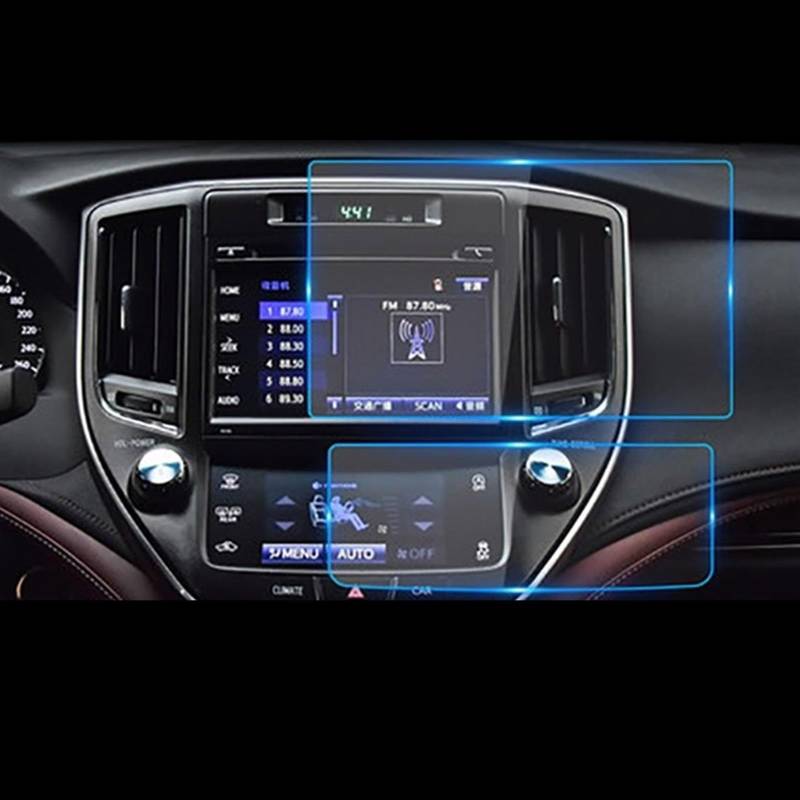 CLWYWUL Navigation AR Schutzfolie Kompatibel Mit Toyota Für Crown 2015 2016 2017 2018 Auto-Navigationsbildschirm HD Gehärtetes Glas Schutzfolie Auto-Innenverkleidungsstreifen Refit(B) von CLWYWUL