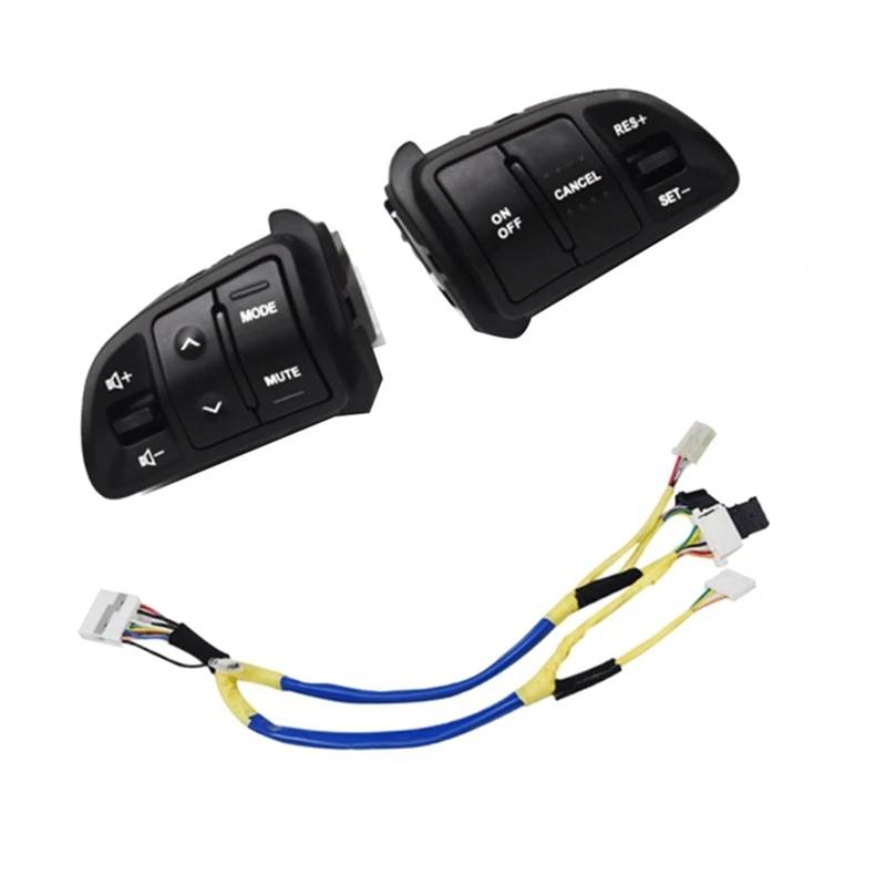 CLWYWUL Schalter Lenkradsteuerung Kompatibel Mit K&ia Für Sportage 2011-2016 96700-3W502 Cruise Volume Control Switch Ersatz-Lenkradknopf Mit Heizungskabelbaum von CLWYWUL