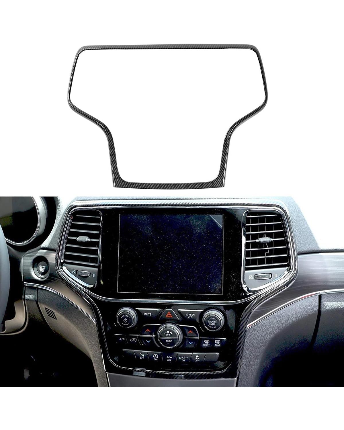 Verkleidung der Konsolenverkleidung Für Jeep Für Grand Für Cherokee 2014-2020 Zubehör Auto Center Console Navigation GPS Panel Dashboard Abdeckung Instrument Trim von CMLGWL