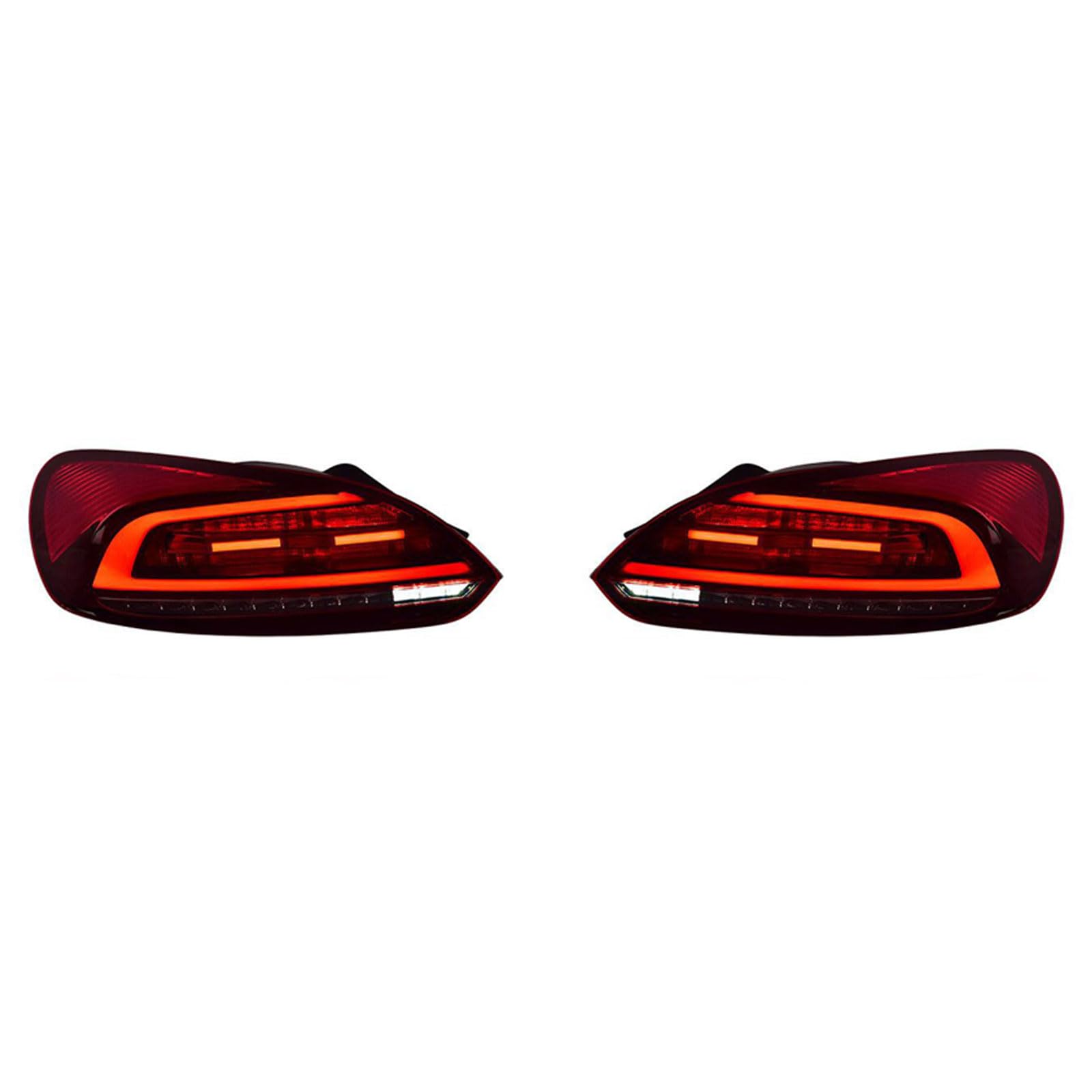 CMQISHAN Autorücklichter Für VW Scirocco 2009-2014, Auto Zubehör Hinten Rücklicht Brems Warnung Lampe Auto Teil Rücklicht Montage,suite von CMQISHAN