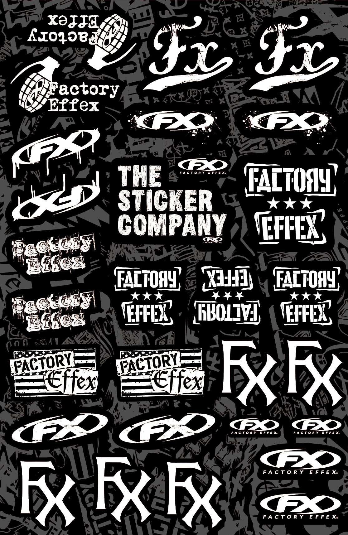 Fox Factory Effex One Industries Aufkleber – Motorradaufkleber – Quad-Aufkleber – Motocross-Aufkleber – für Motorräder, Autos, Helme, Computer-Notebooks und andere Artikel (14) von CMR Design Co