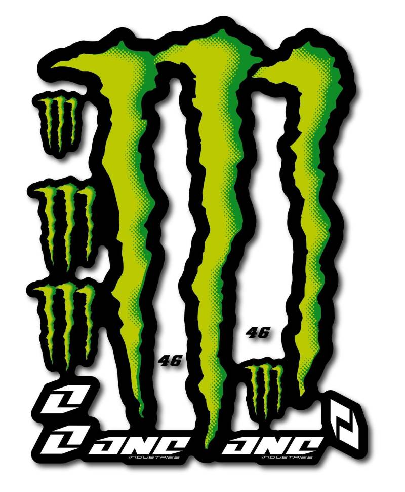 Monster Energy Aufkleber – Motorradaufkleber – Quad-Aufkleber – Motocross – für Motorräder, Autos, Helme, Computer-Notebooks und andere Artikel (46) von CMR Design Co