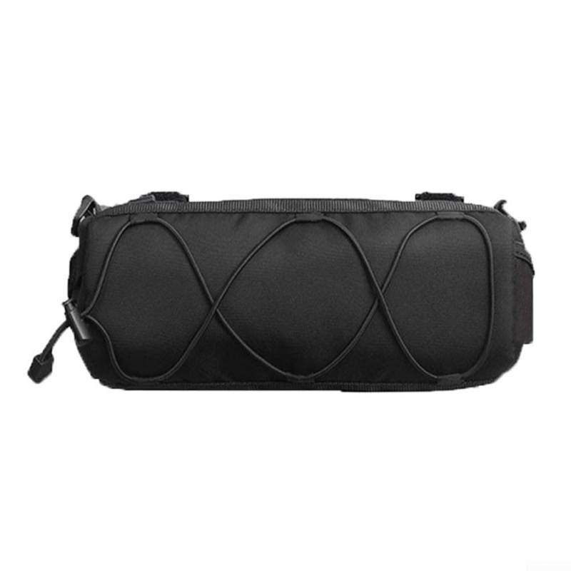 CNANRNANC Rennrad-Schlauchtasche, Lenkertasche mit Schultergurt, Mountainbike-Vordertasche, wasserdicht, Nylon, Mehrzweck-Fahrradtasche, 23,5 x 11 cm (schwarz) von CNANRNANC