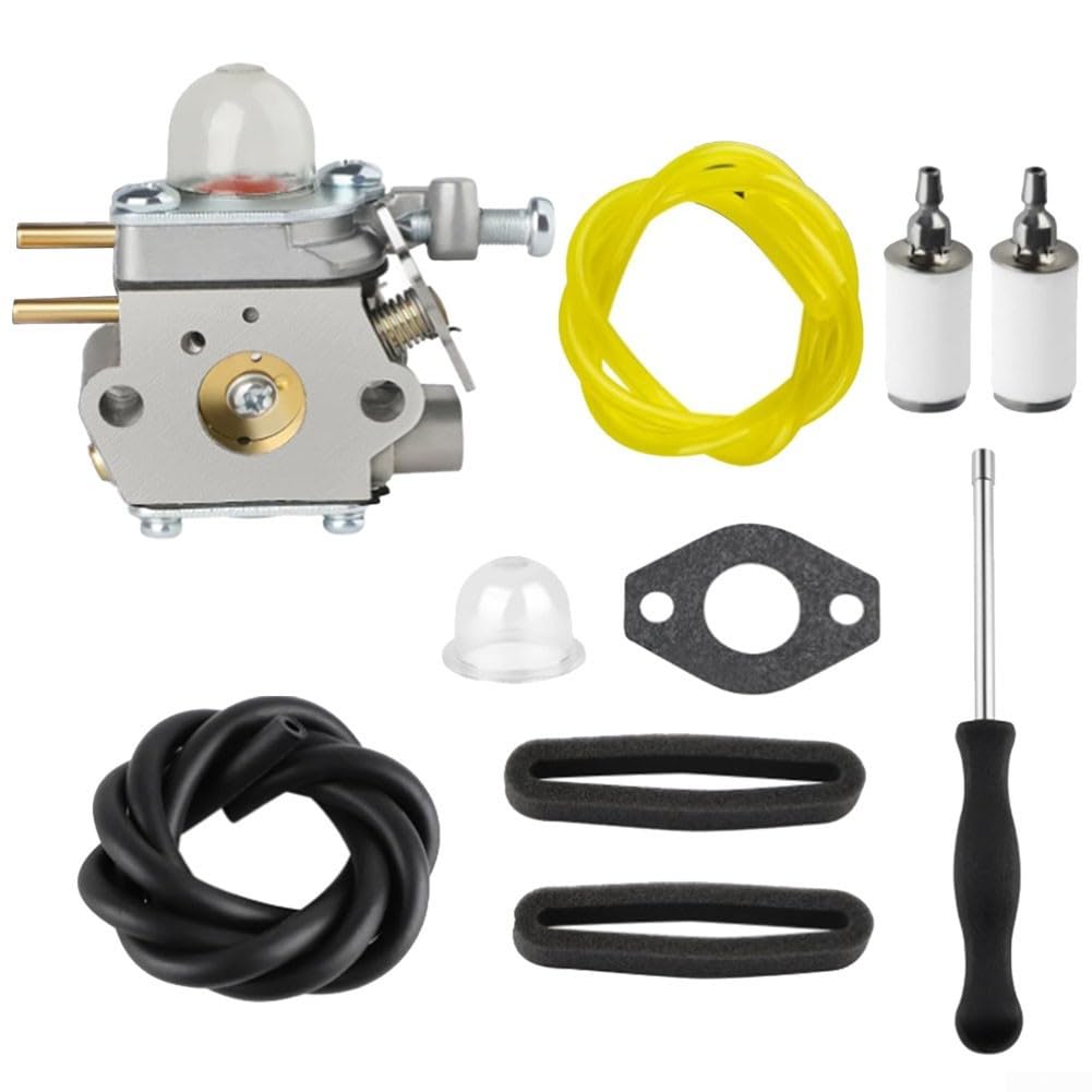 CNANRNANC Vergaser für Craftsman WS2200 WC210 25cc P210 HT2200 Rasenmäher Vergaser mit Trimmer Vergaser Carbon Reiniger Kit & Kraftstofffilter Dichtung von CNANRNANC