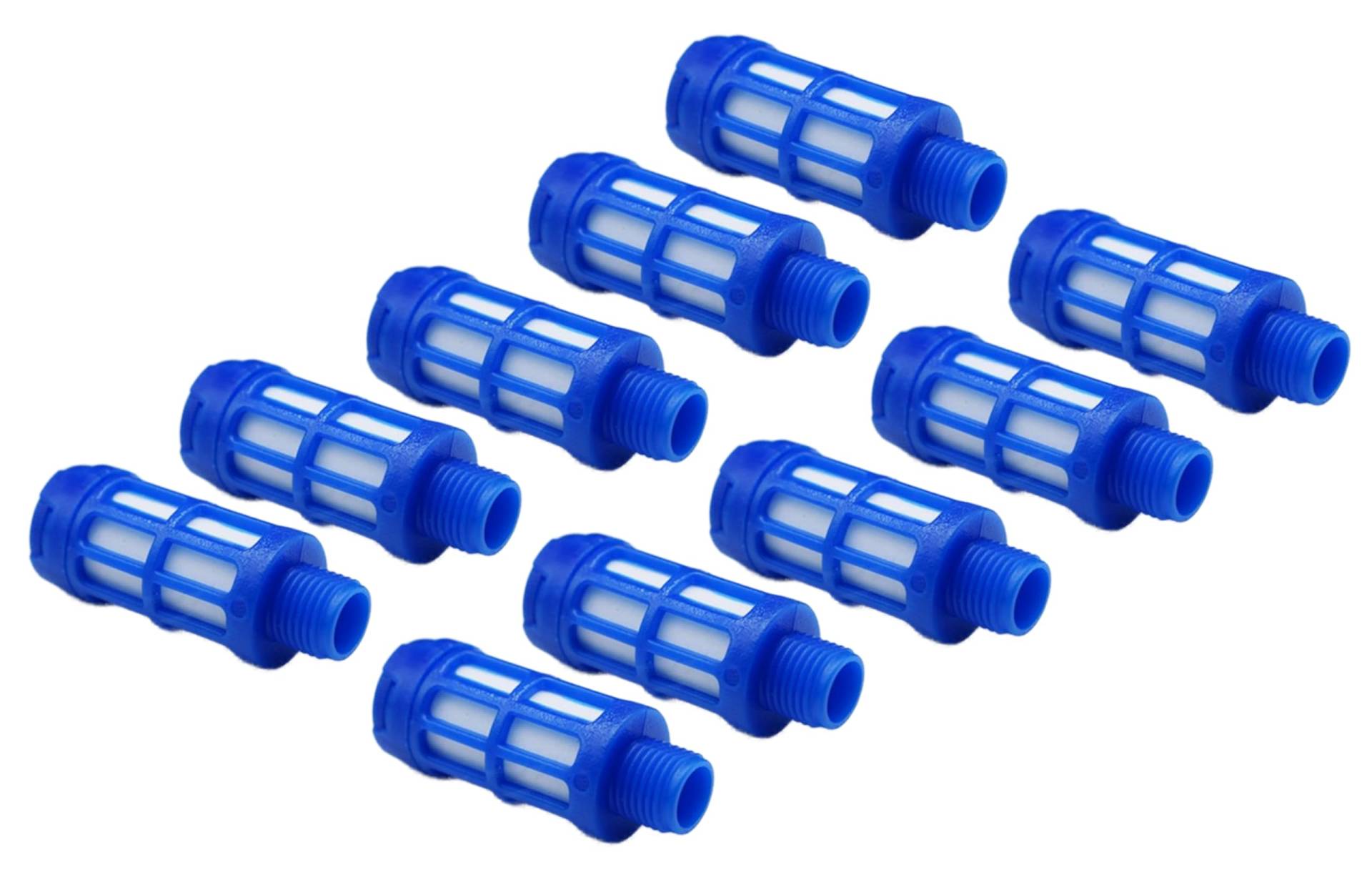 Pneumatik Schalldämpfer 1/8" aus Kunststoff 10er Set Industriequalität (10, Kunststoff 1/8") von CNCTEC