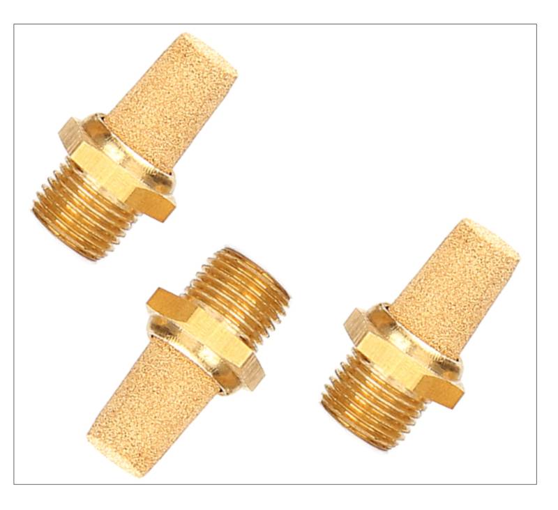 Pneumatik Schalldämpfer aus Sinterbronze 1/4" 3er Set Industriequalität von CNCTEC