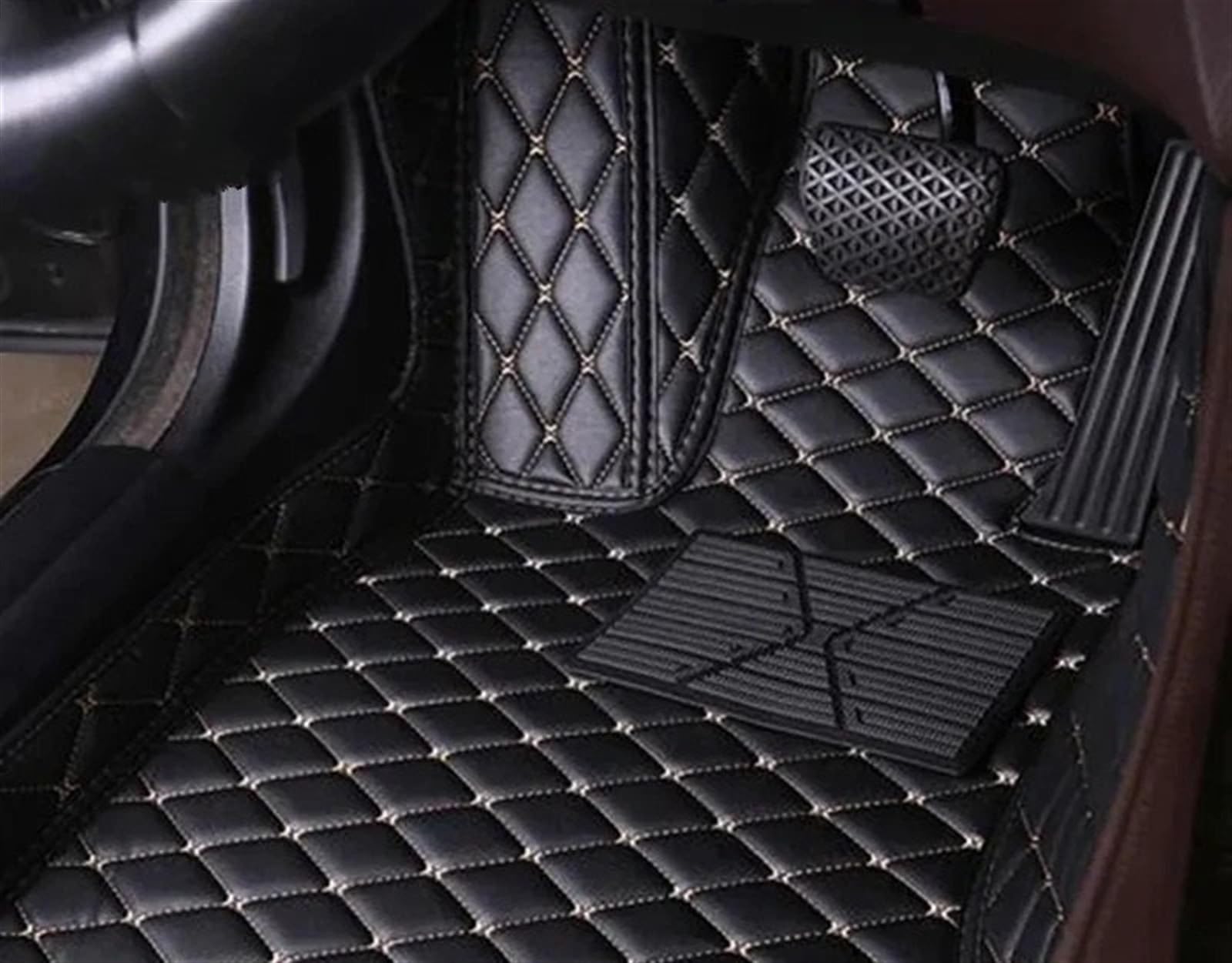 Auto-Fußmatten Kompatibel Mit Hyundai Für Santa Fe 5 Sitze 2013–2023, Maßgeschneiderte Auto-Fußmatten, Teppich, Innenausstattung, Autozubehör(1) von CNHDCFROO