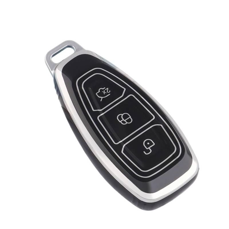 CNHDCFROO Autoschlüsselgehäuse Auto-Smart-Key-Hülle, Schutzhülle Für Schlüsselanhänger, Kompatibel Mit F&or&d, Für Focus 3, 4 ST, Für Mondeo MK3 MK4(10) von CNHDCFROO