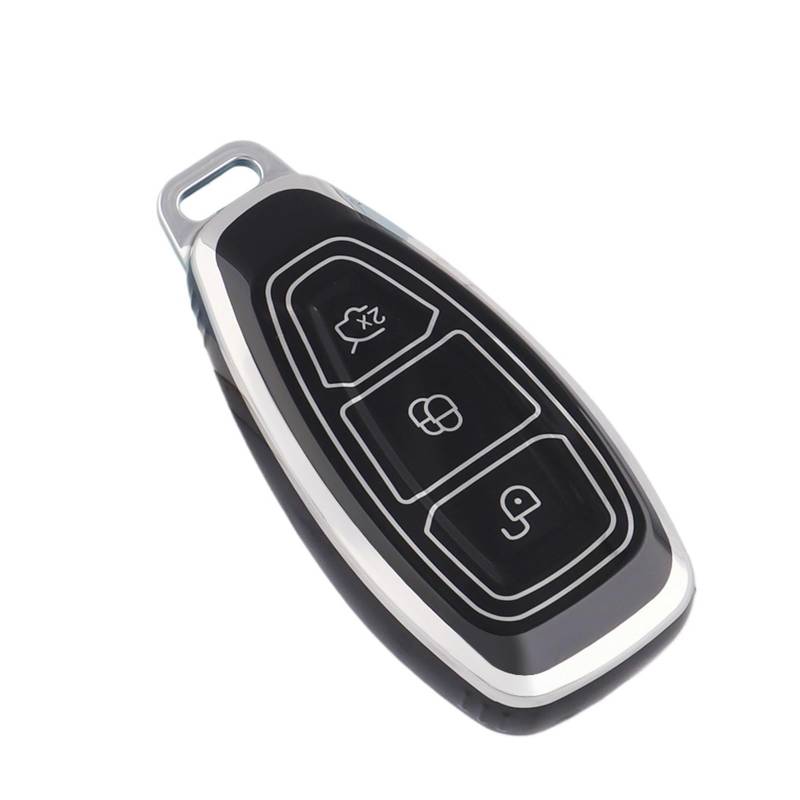 CNHDCFROO Autoschlüsselgehäuse Auto-Smart-Key-Hülle, Schutzhülle Für Schlüsselanhänger, Zubehör Kompatibel Mit F&or&d, Für Focus 3, 4 ST, Für Mondeo MK3 MK4, Für Fiesta(8) von CNHDCFROO