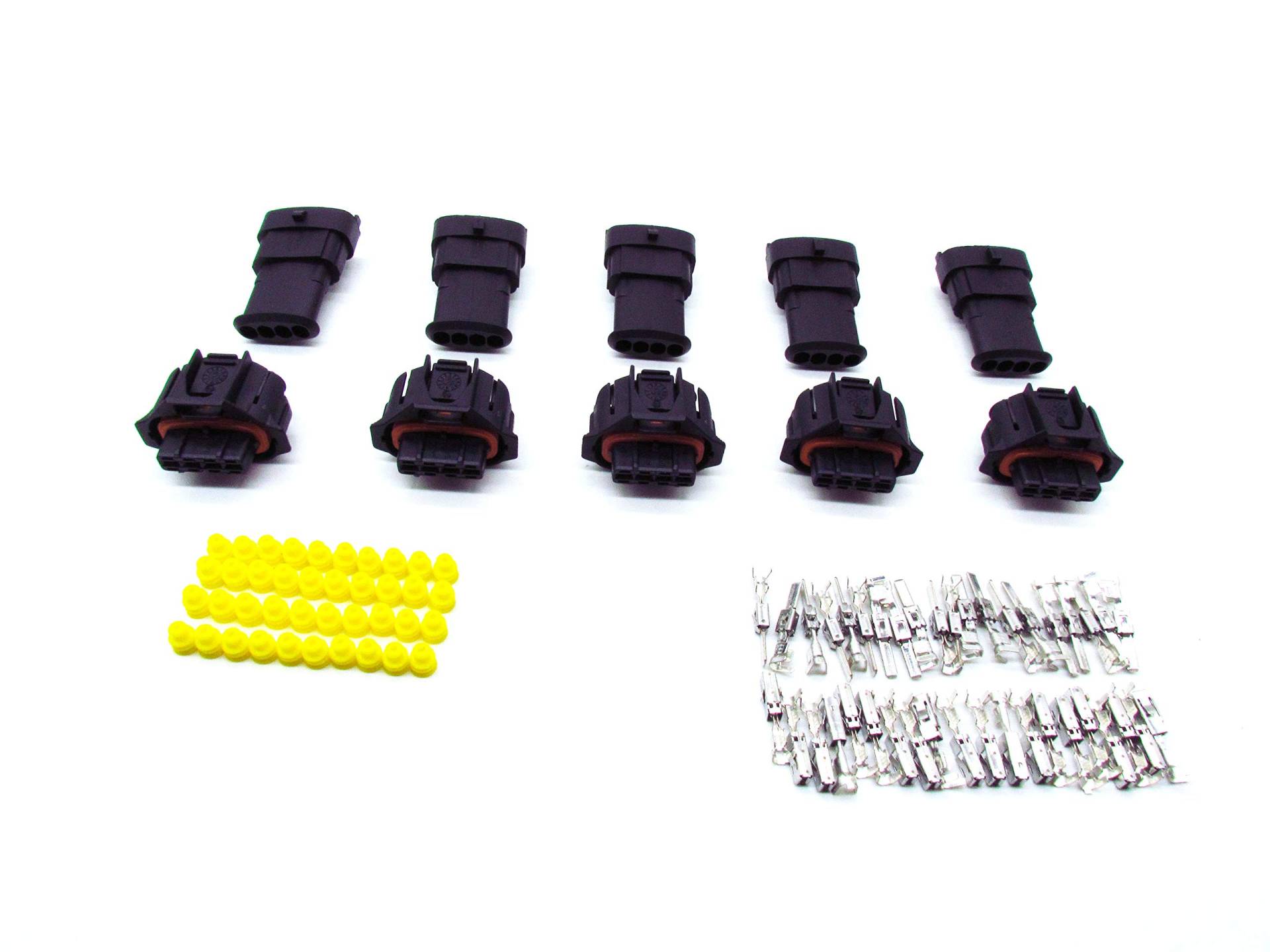 cnkf 5 Sets 4 Pin Männlich Weiblich versiegelt Diesel Einspritzpumpen Stecker Bosch BSK für Karte Sensor Anschluss 1928403736 von CNKF