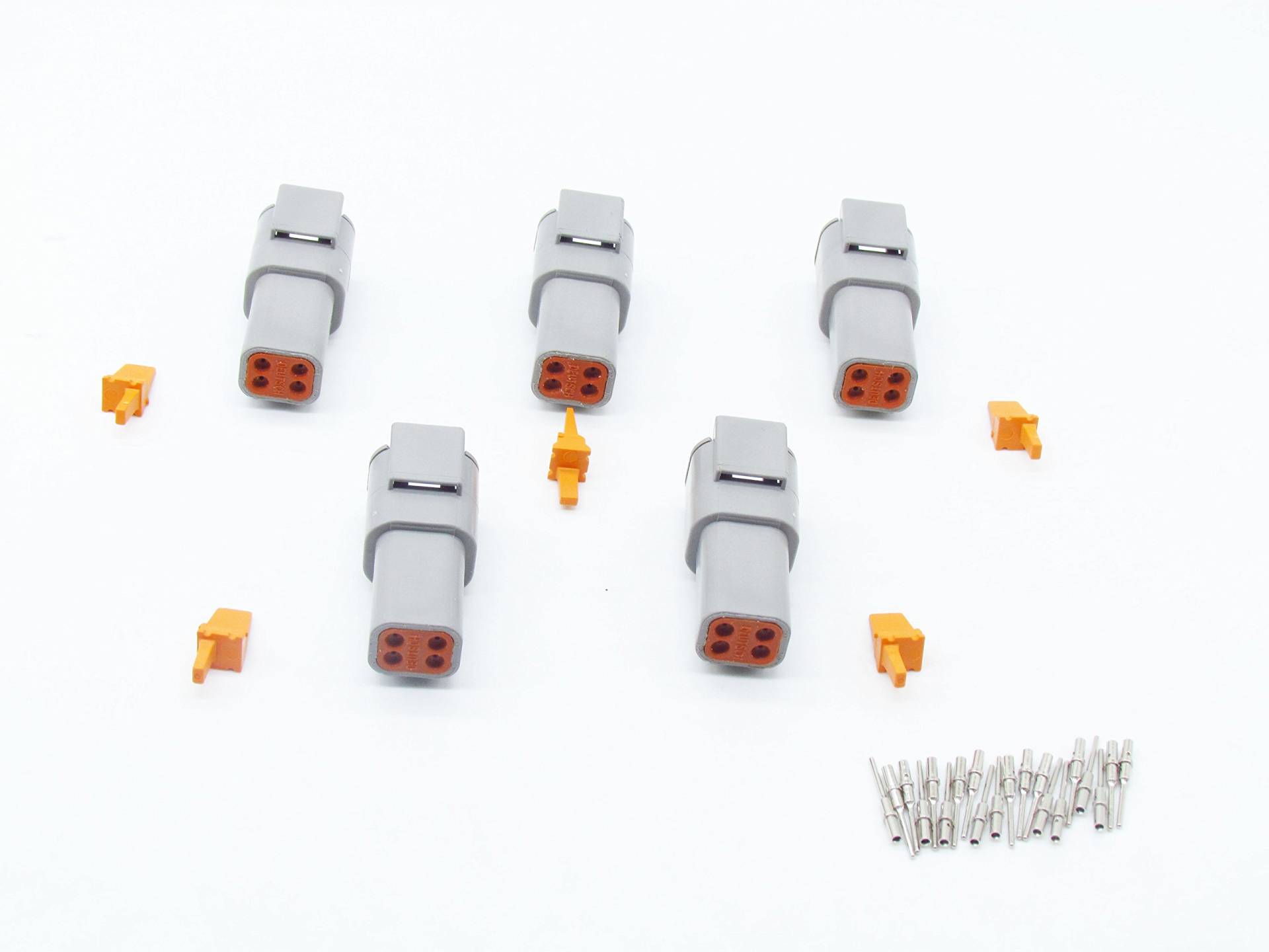 cnkf 5 Sets Deutsch DTM grau Plug 4 Position Way Stecker Auto Stecker dtm04–4P ATM04–4P mit Terminals Pins von CNKF