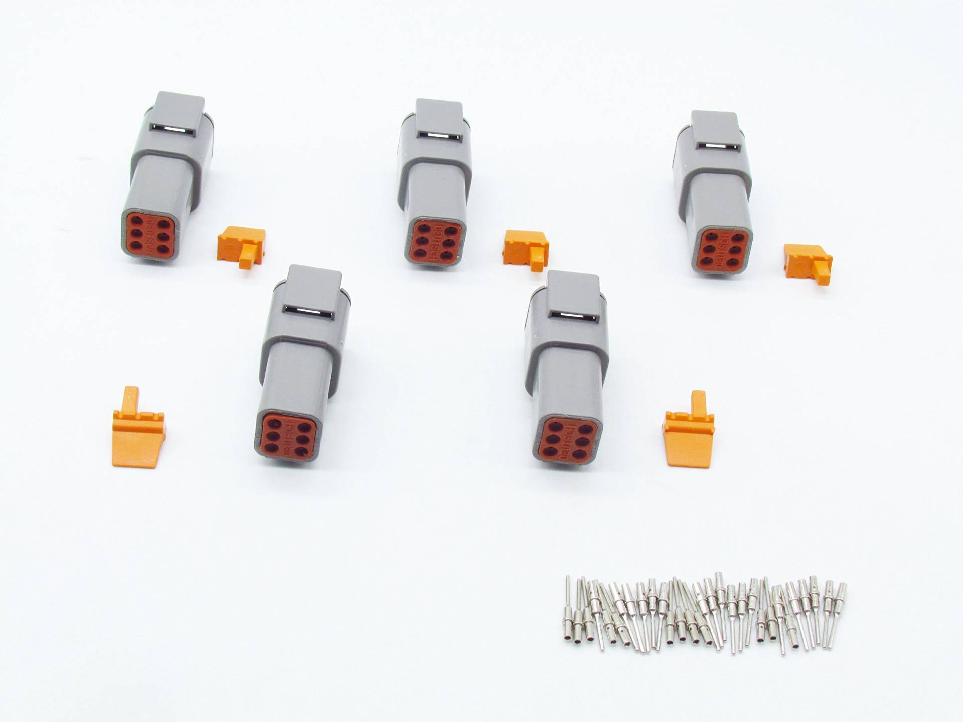 cnkf 5 Sets Deutsch DTM grau Plug 6 Position Way Stecker Auto Stecker dtm04–6P ATM04–6P mit Terminals Pins von CNKF