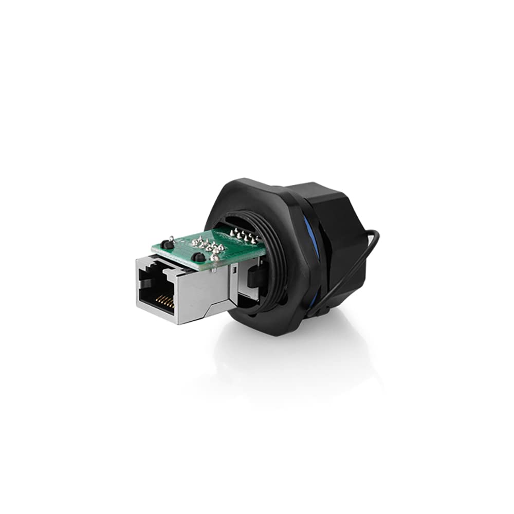 CNLINKO YT-RJ45 Industrieller Wasserdichter Steckverbinder IP65 Rundsteckverbinder Luftfahrtstecker PBT-Gehäusestecker Aviation-Anschluss Steckverbinder für RJ45-Kabel Weibliche Steckdose Mit PCB von CNLINKO