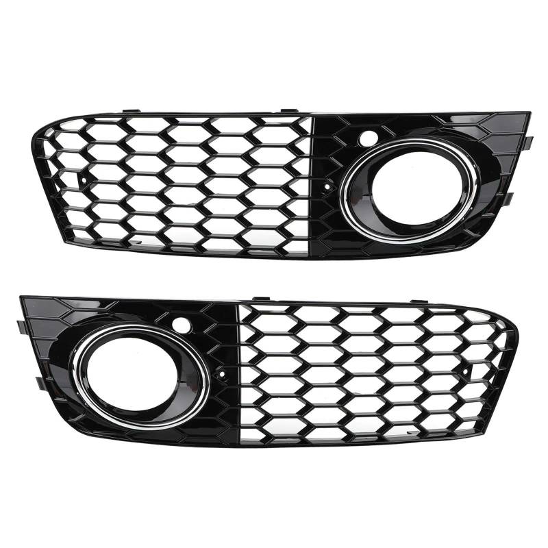 Auto-Frontgrill 1 Paar Mesh Nebel Licht Offene Entlüftungs Grill Einlass Für A4 B8 2009-2012 Auto Außen Zubehör Teile Frontstoßstangengrill von CNMVCJSAR