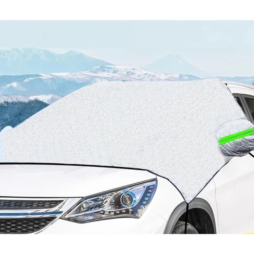 Auto Scheibenabdeckung Auto Frontscheibe Schnee Abdeckung Sonnenschutz Schutz Winter Anti EIS Frost wasserdichte Auto Outdoor Zubehör Windschutzscheibe Abdeckung(Type A 225x145CM) von CNMVCJSAR