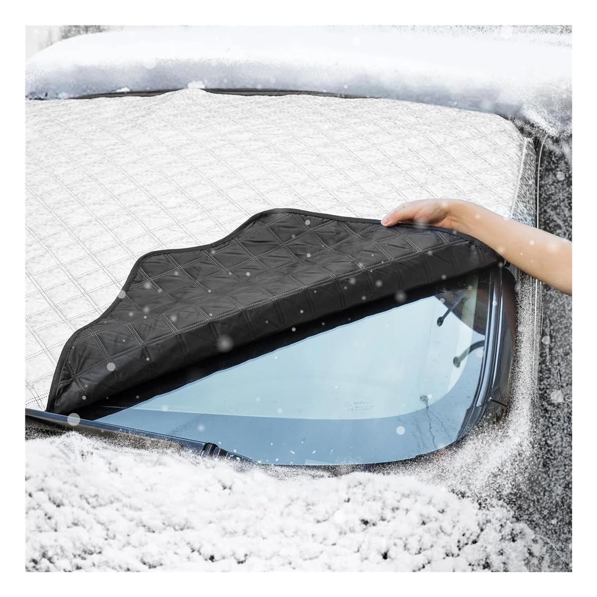 Auto Scheibenabdeckung Auto-Schnee-EIS-Schutz-Fenster-Windschutzscheiben-Sonnenschutz-Visier-Auto-Außenzubehör Windschutzscheibe Abdeckung(126x193cm) von CNMVCJSAR