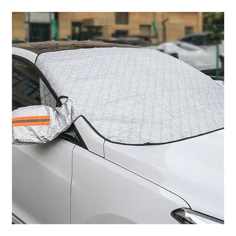 Auto Scheibenabdeckung Auto Windschutzscheibe Abdeckung Winter Schnee Abdeckung Sonnenschirm Outdoor Winddicht Anti-Frost Auto Abdeckung Mit Reflektierende Streifen Windschutzscheibe Abdeckung(Style 1 von CNMVCJSAR