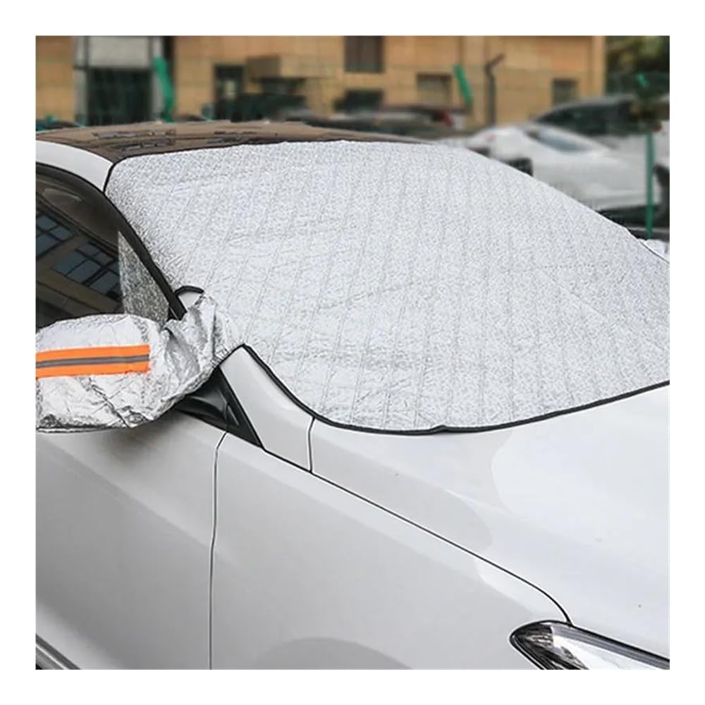 Auto Scheibenabdeckung Auto Windschutzscheibe Abdeckung Winter Schnee Abdeckung Sonnenschirm Outdoor Winddicht Anti-Frost Auto Abdeckung Mit Reflektierende Streifen Windschutzscheibe Abdeckung(Style 2 von CNMVCJSAR