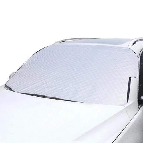 Auto Scheibenabdeckung Universal Auto Schnee Abdeckung Frontscheibe Anti-Frost Anti-einfrieren Sonnenschirm Schnee EIS Protector Block Abdeckung Auto Zubehör Windschutzscheibe Abdeckung(140 x101.5cm) von CNMVCJSAR