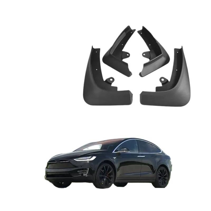 Auto Schmutzfänger Kotflügel Kotflügel Schlamm Flap Für Tesla Modell X 2015 2016 2017 2018 2019 2020 2021 2022 Guards Splash Schmutzfänger Auto Zubehör Spritzschutz von CNMVCJSAR