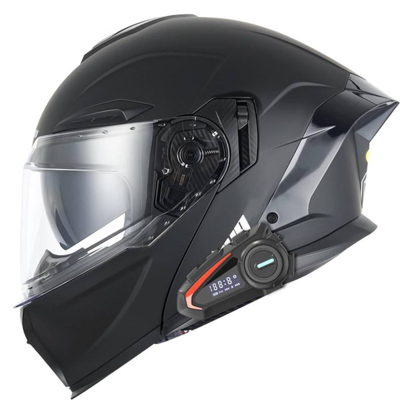 Bluetooth Flip Up Helm Motorradhelm, Modularer Bluetooth Helm Mit Doppelvisier, DOT/ECE Genehmigter Helm, Anti-Beschlag, Intelligente Geräuschunterdrückung von CNNGU