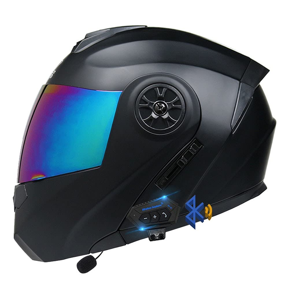 Klapphelm Motorradhelm, Bluetooth Integralhelm, Mit Doppelvisier, ECE Genehmigt, Hochfeste Schale, Atmungsaktiv Und Bequem, Für Erwachsene, Frauen Und Männer von CNNGU