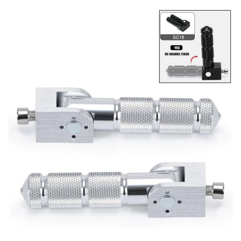 Motorrad Pedalbaugruppe 2 Stücke M8 Universal Motorrad Motor Bike Klappfußrasten Fußrasten Pegs Hinten Pedale Set CNC Aluminium Motorrad Teil von CNSJSS