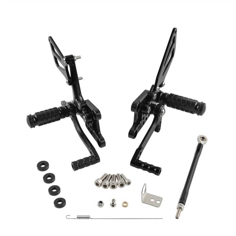 Motorrad Pedalbaugruppe Einstellbare Fußrastenanlage Fußstütze Hinten Sets Für Su&zuki SV650 650S 1999-2010 GSXR GSX-R 600 750 1000 K1 K2 K3 von CNSJSS