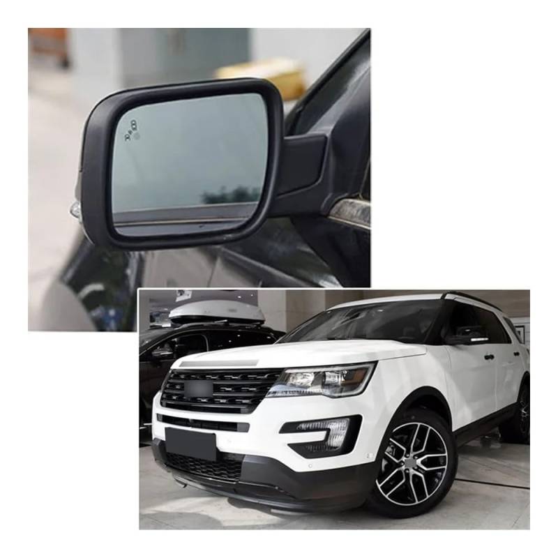 Spiegelglas Auto Linke Seite Blind Spot Warnung Flügel Spiegel Glas Für Ford Für Explorer 2011 2012 2013 2014 2015 2016 2017 2018 2019 Außenspiegel Verstellbar Geeignet von CNSJSS