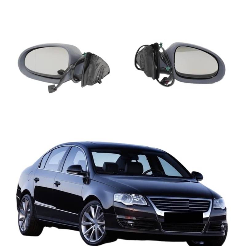 Spiegelglas Für Für Passat Für B6 2006 2007 2008 2009 2010 2011 Auto-Styling Elektrische Flügel Seite Rückspiegel Grundiert Außenspiegel Verstellbar Geeignet von CNSJSS