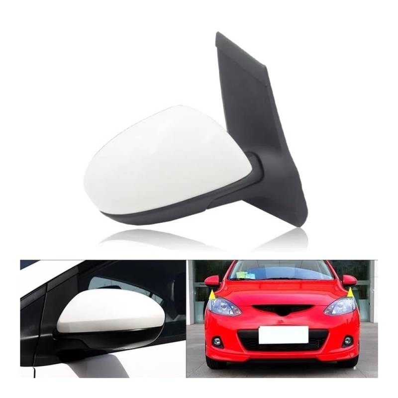 Spiegelglas Für MAZDA 2 Für DE 2007 2008 2009 2010 2011 2012 2013 2014 Auto Spiegel 3PINS Außen Tür Flügel Rück Seite Spiegel Assy Außenspiegel Verstellbar Geeignet von CNSJSS