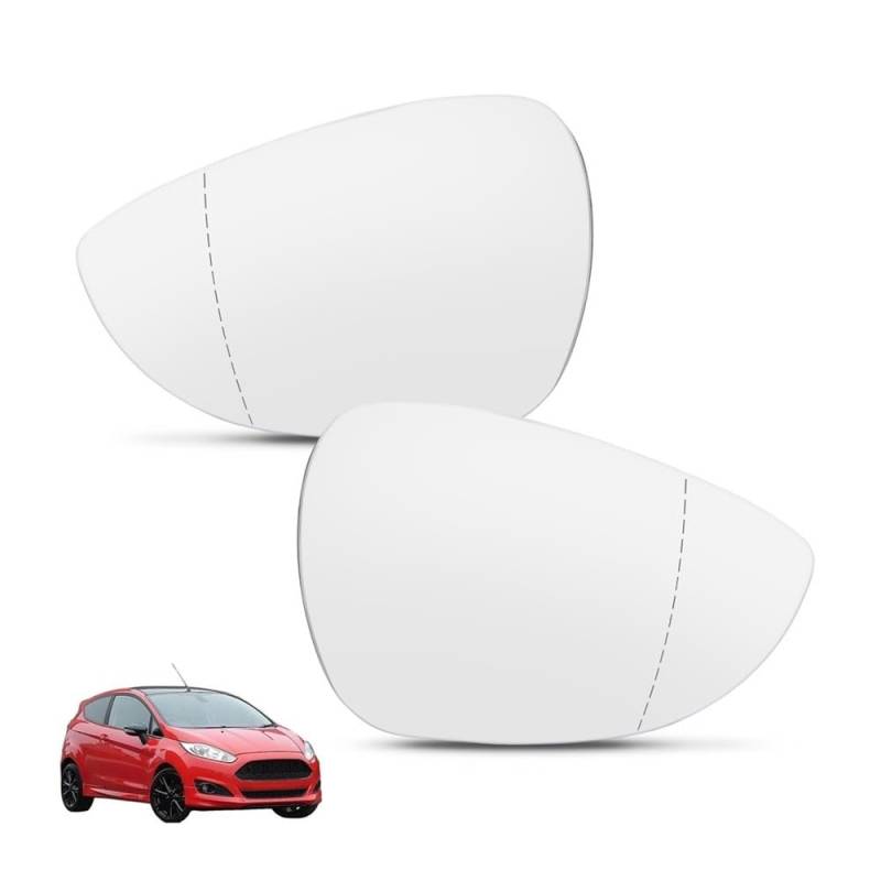 Spiegelglas Rückspiegelglas Für Aufkleben Ohne Platte, Auto-Rückspiegel Für Ford Für Fiesta Für MK7 2008 2009 2010 2012 2013-2017 Für B-Max 2012+ Außenspiegel Verstellbar Geeignet von CNSJSS